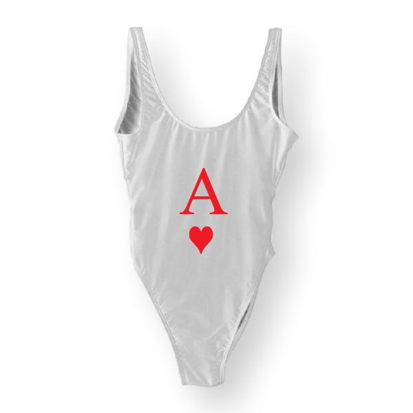 RAVESUITS Classic One Piece White (Red) / S/M Ace of Hearts One Piece [HALLOWEEN]