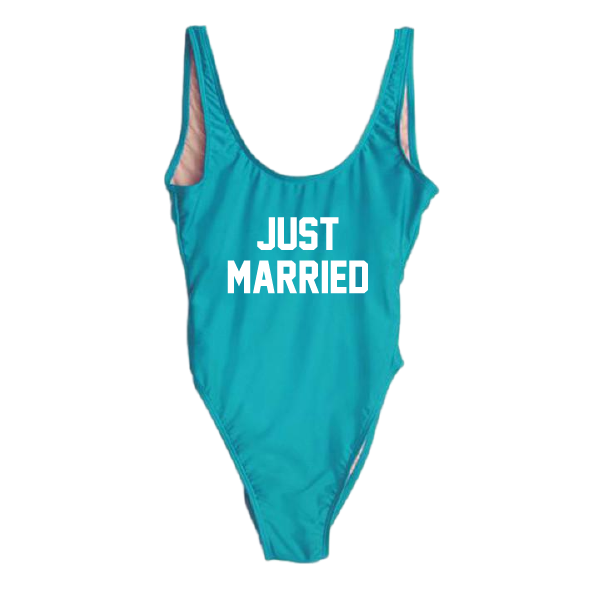 RAVESUITS Classic One Piece XS / Aqua Just Married One Piece