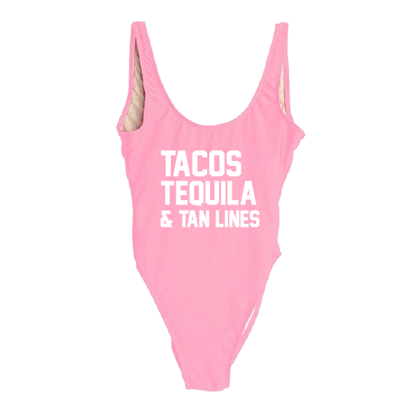 RAVESUITS Classic One Piece XS / Pink Tacos Tequila & Tan Lines One Piece