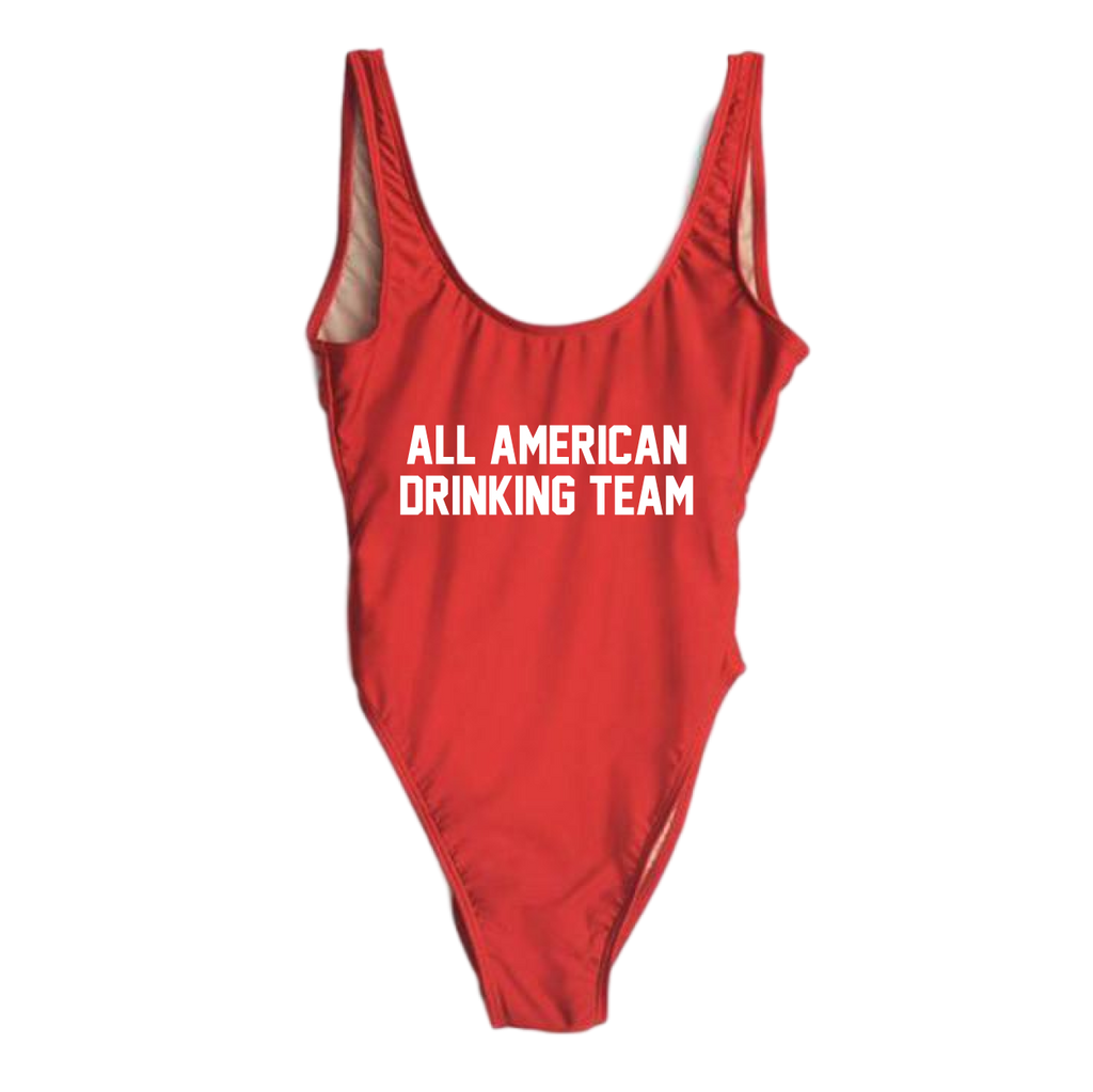 RAVESUITS Classic One Piece XS / Red All American Drinking Team One Piece [4TH OF JULY]
