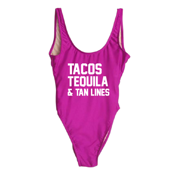 RAVESUITS Classic One Piece XS / Violet (Temporarily darker than pictured.) Tacos Tequila & Tan Lines One Piece