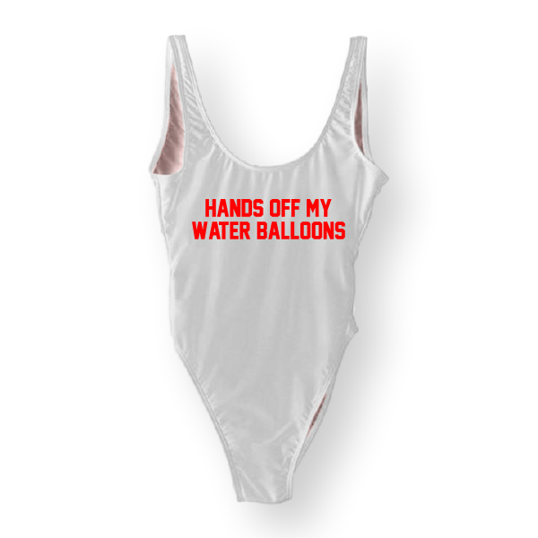 RAVESUITS Classic One Piece XS / White Hands Off My Water Balloons One Piece [4TH OF JULY]