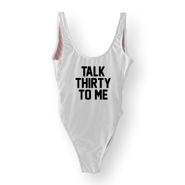 RAVESUITS Classic One Piece XS / White Talk Thirty To Me One Piece