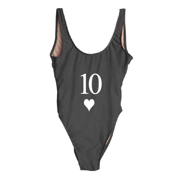 RAVESUITS Black / S/M 10 of Hearts One Piece [HALLOWEEN]