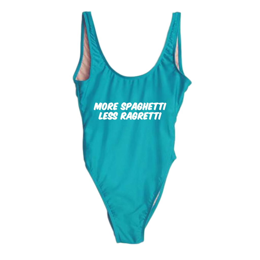 RAVESUITS Classic One Piece More Spaghetti Less Ragretti One Piece