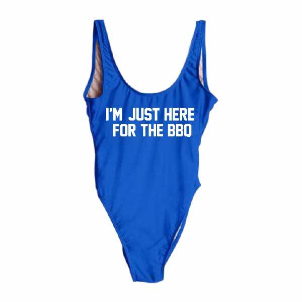RAVESUITS Classic One Piece S / Royal Blue I'm Just Here For The BBQ One Piece [4TH OF JULY]
