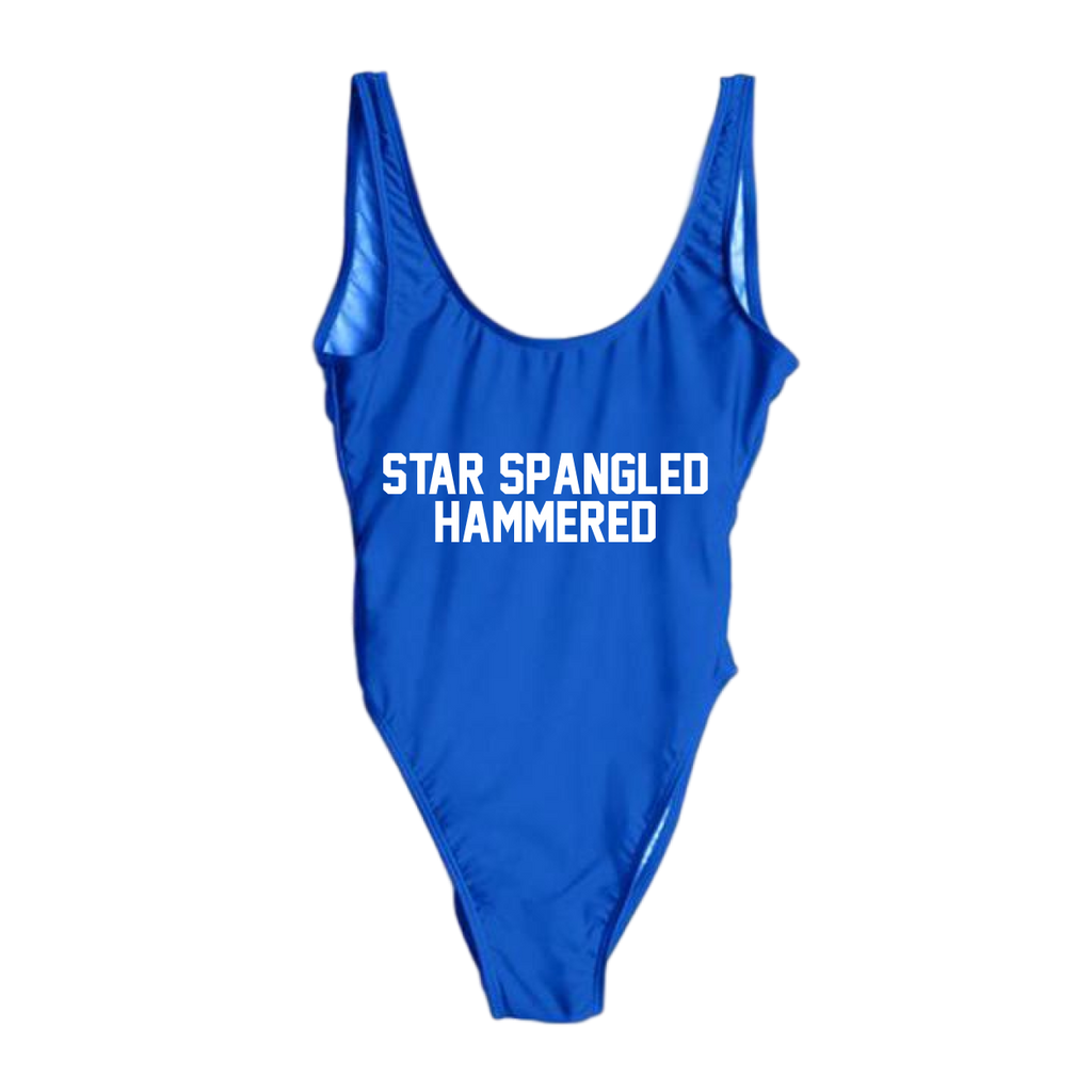 RAVESUITS Classic One Piece S / Royal Blue Star Spangled Hammered One Piece [4TH OF JULY]