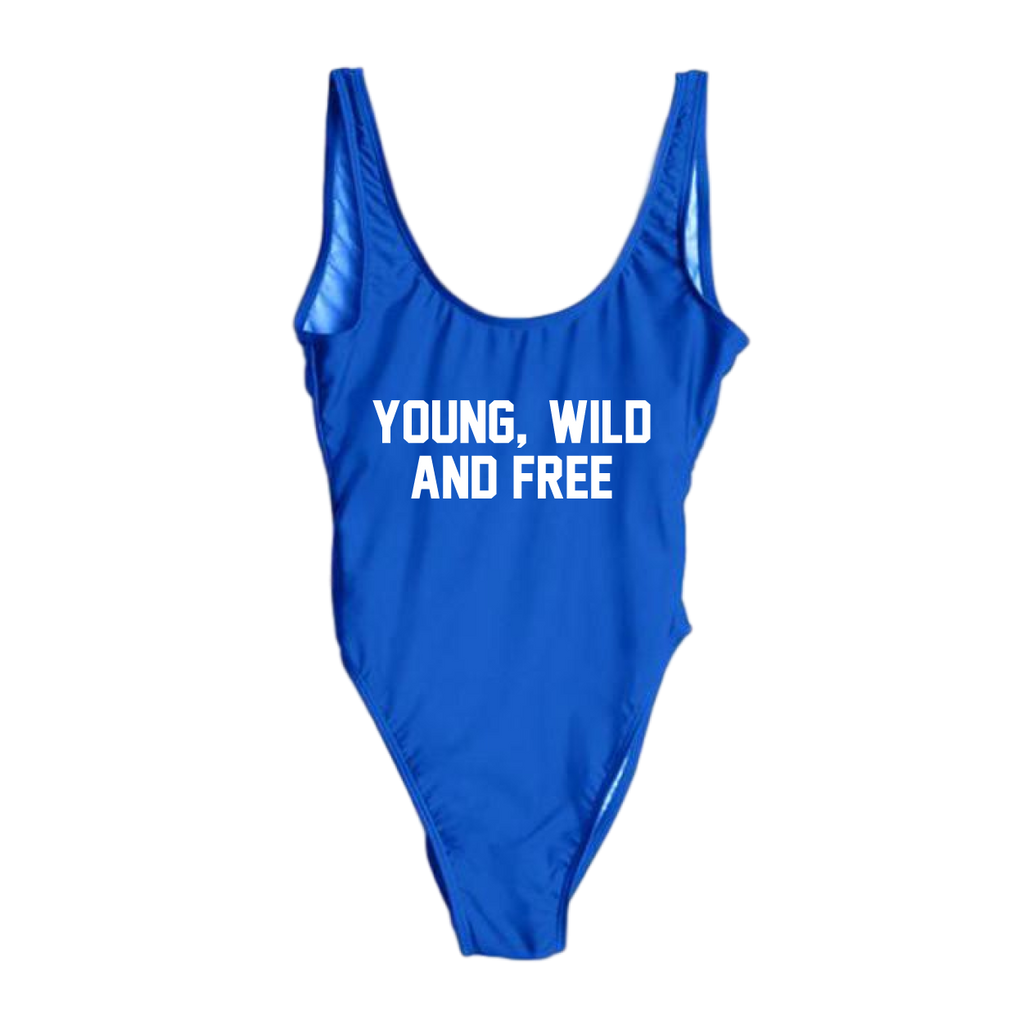 RAVESUITS Classic One Piece S / Royal Blue Young. Wild And Free One Piece [4TH OF JULY]