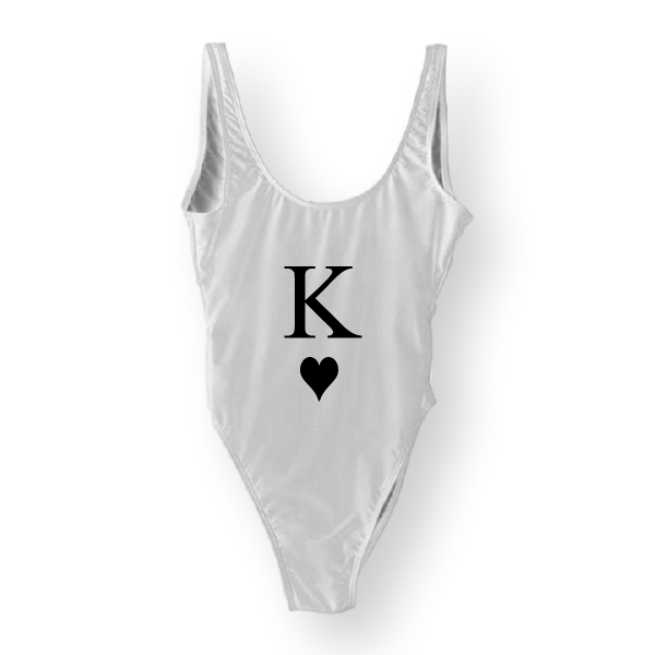 RAVESUITS Classic One Piece White (Black) / S/M King of Hearts One Piece [HALLOWEEN]