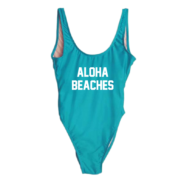 RAVESUITS Classic One Piece XS / Aqua Aloha Beaches One Piece