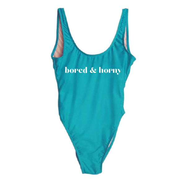 RAVESUITS Classic One Piece XS / Aqua Bored & Horny