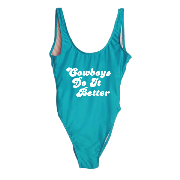 RAVESUITS Classic One Piece XS / Aqua Cowboys Do It Better One Piece