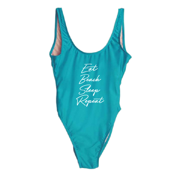 RAVESUITS Classic One Piece XS / Aqua Eat Beach Sleep Repeat