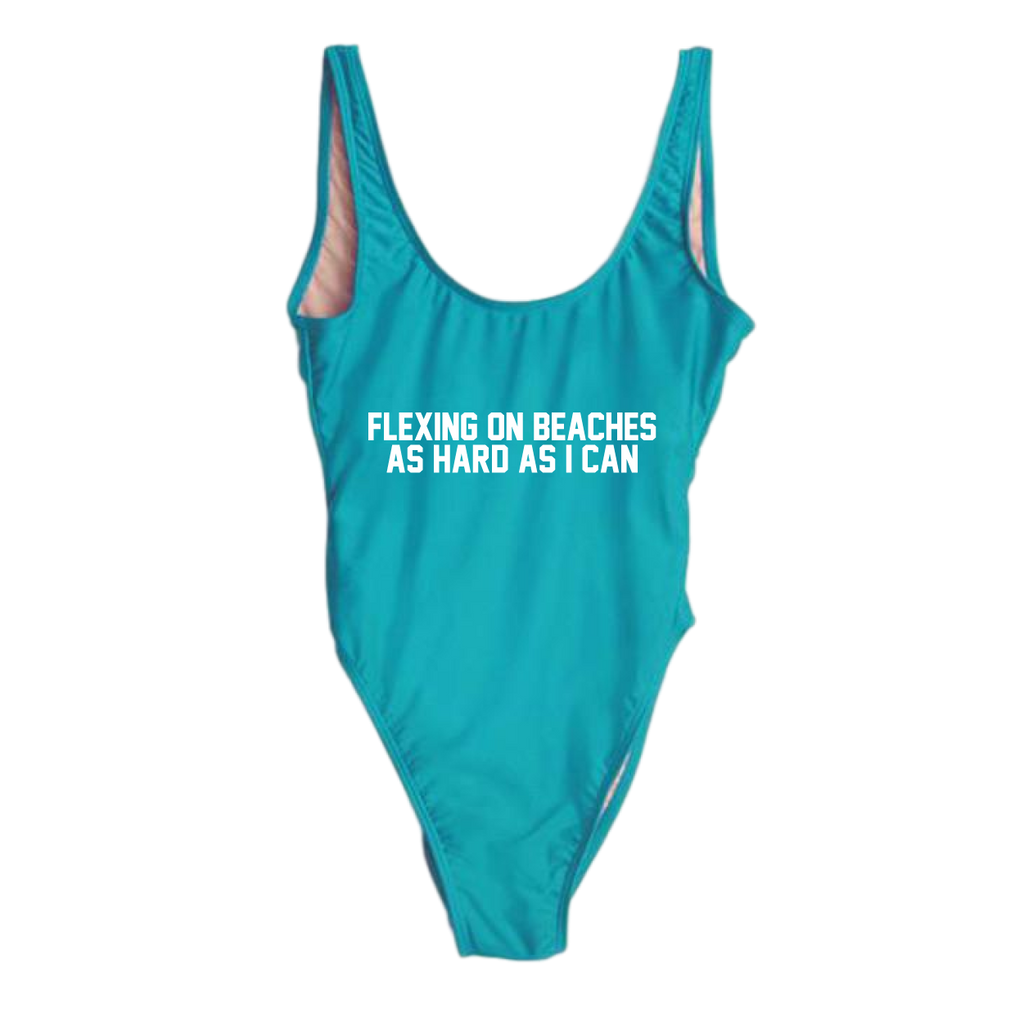 RAVESUITS Classic One Piece XS / Aqua Flexing On Beaches One Piece