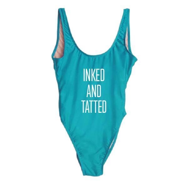RAVESUITS Classic One Piece XS / Aqua Inked And Tatted One Piece