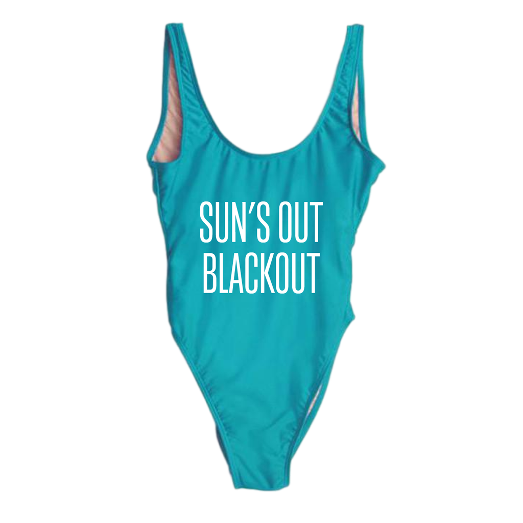 RAVESUITS Classic One Piece XS / Aqua Sun's Out Blackout One Piece