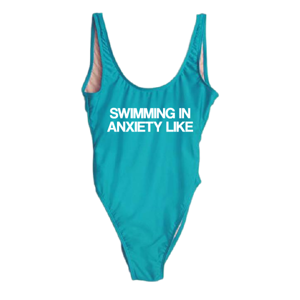 RAVESUITS Classic One Piece XS / Aqua Swimming In Anxiety Like