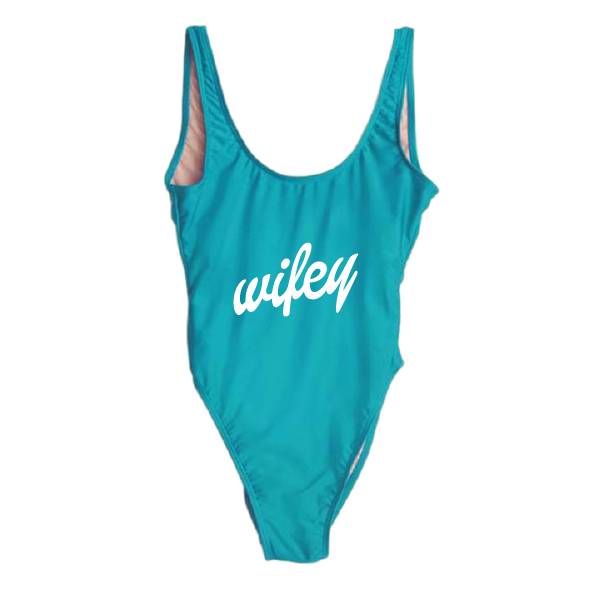 RAVESUITS Classic One Piece XS / Aqua Wifey [Dollie Font] One Piece