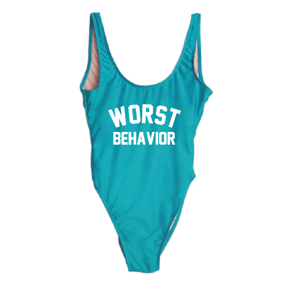 RAVESUITS Classic One Piece XS / Aqua Worst Behavior One Piece