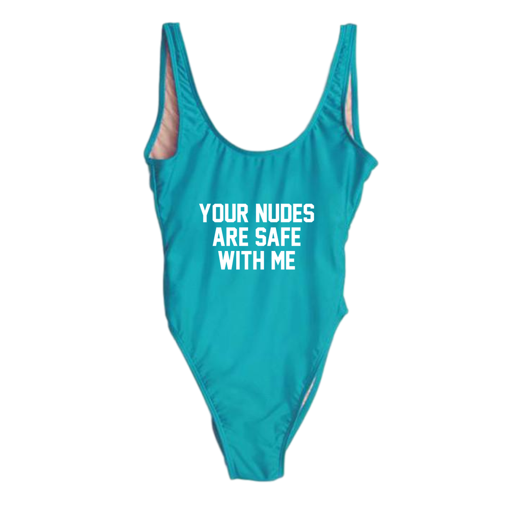 RAVESUITS XS / Aqua Your Nudes Are Safe One Piece