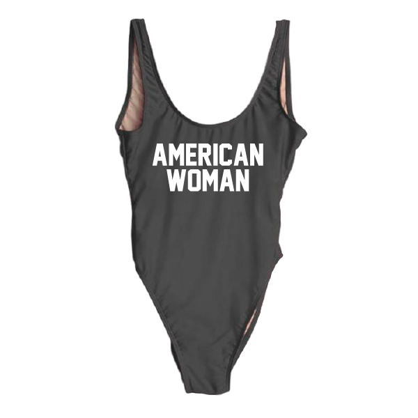 RAVESUITS Classic One Piece XS / Black American Woman One Piece [4TH OF JULY]