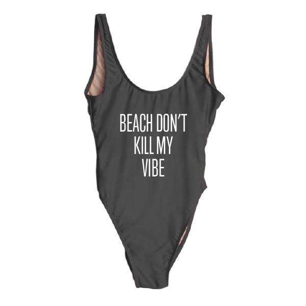 RAVESUITS Classic One Piece XS / Black Beach Don't Kill My Vibe One Piece