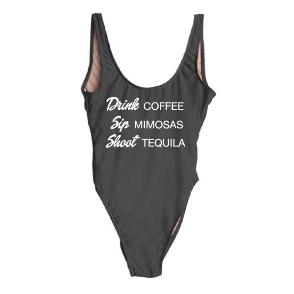 RAVESUITS Classic One Piece XS / Black Drink Sip Shoot One Piece