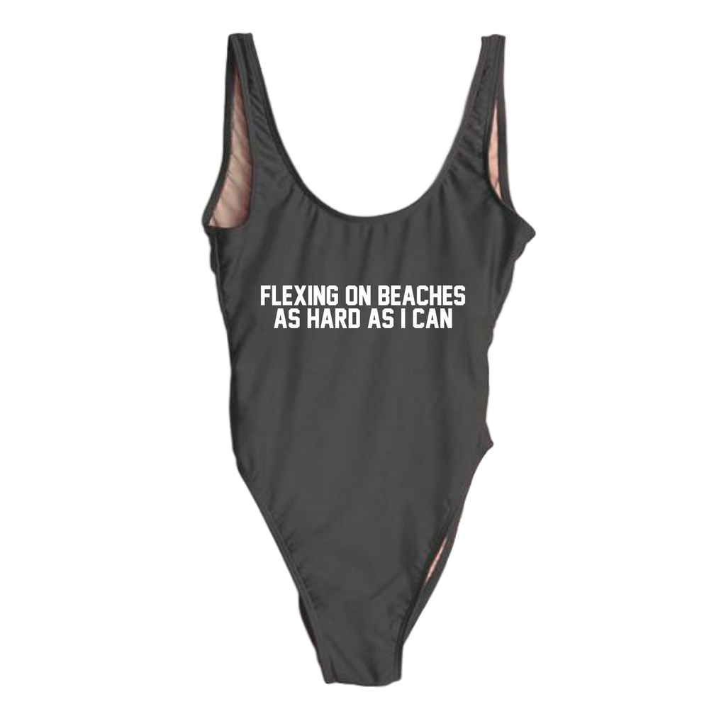 RAVESUITS Classic One Piece XS / Black Flexing On Beaches One Piece