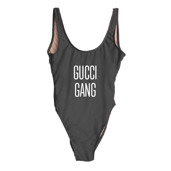 RAVESUITS Classic One Piece XS / Black Gucci Gang One Piece