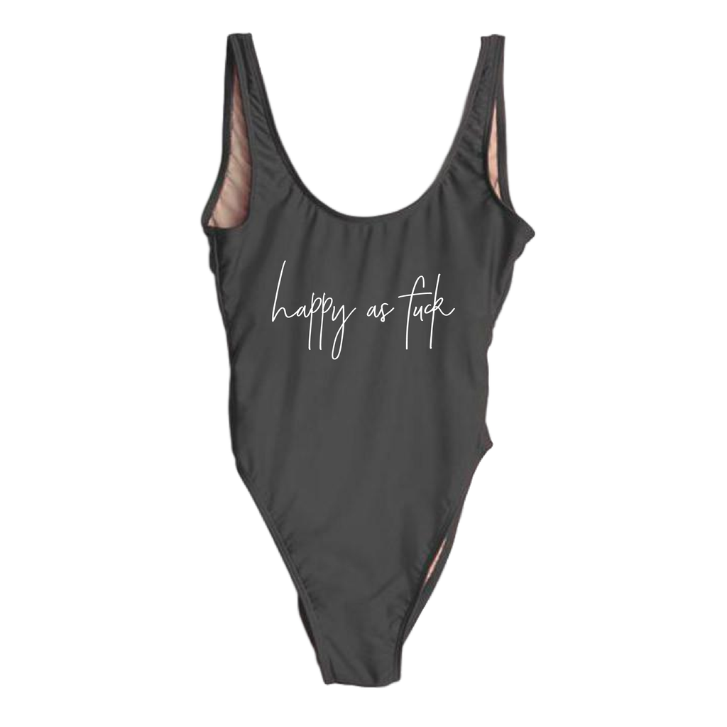 RAVESUITS Classic One Piece XS / Black Happy As F*ck One Piece