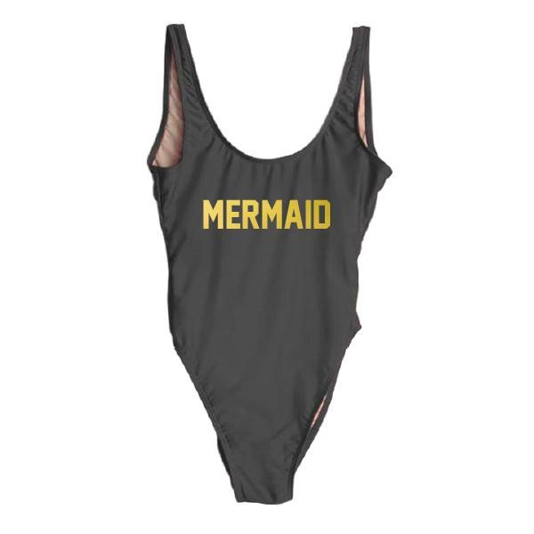 RAVESUITS Classic One Piece XS / Black Mermaid [GOLD]