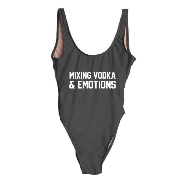 RAVESUITS Classic One Piece XS / Black Mixing Vodka & Emotions One Piece