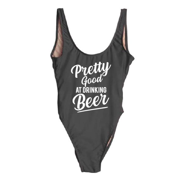 RAVESUITS Classic One Piece XS / Black Pretty Good At Drinking Beer One Piece