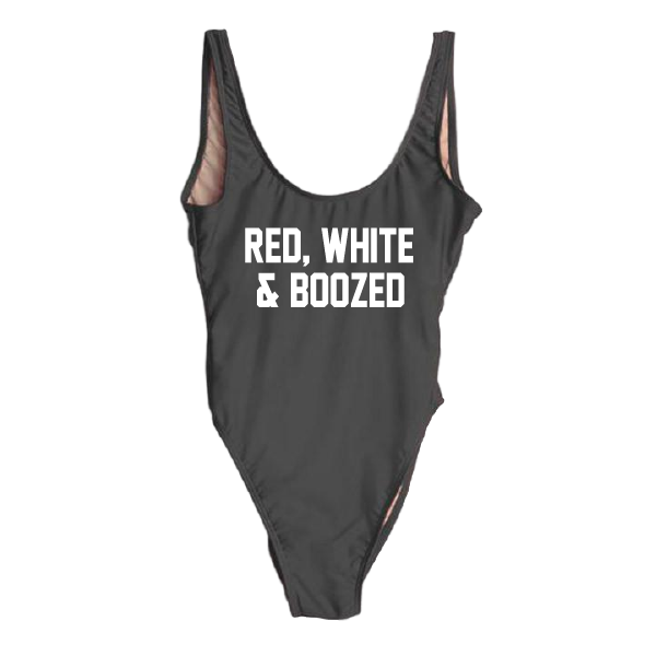 RAVESUITS Classic One Piece XS / Black Red, White & Boozed One Piece [4TH OF JULY]