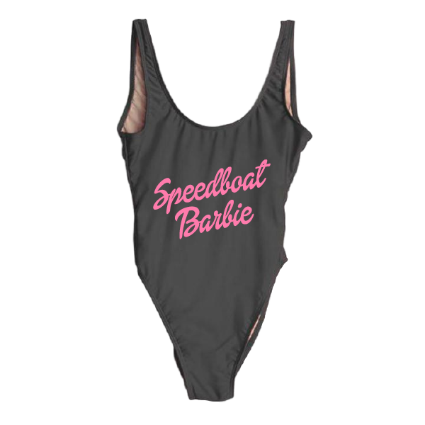 RAVESUITS Classic One Piece XS / Black Speedboat Barbie One Piece