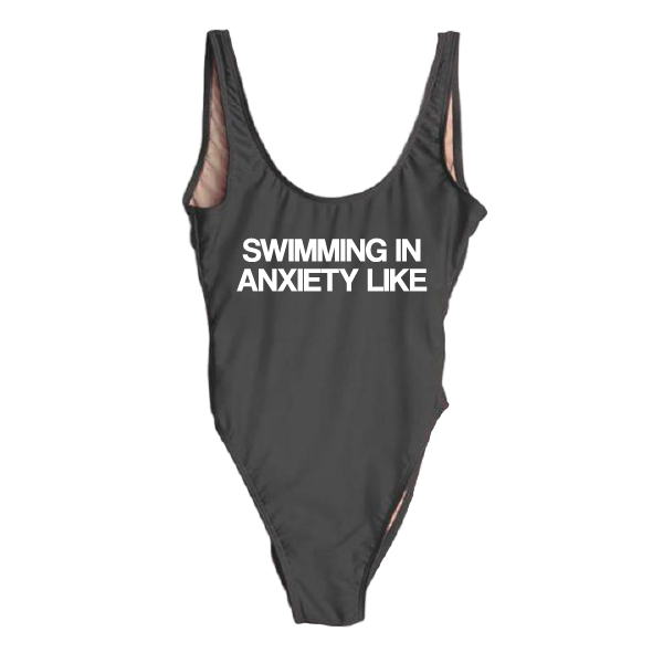 RAVESUITS Classic One Piece XS / Black Swimming In Anxiety Like