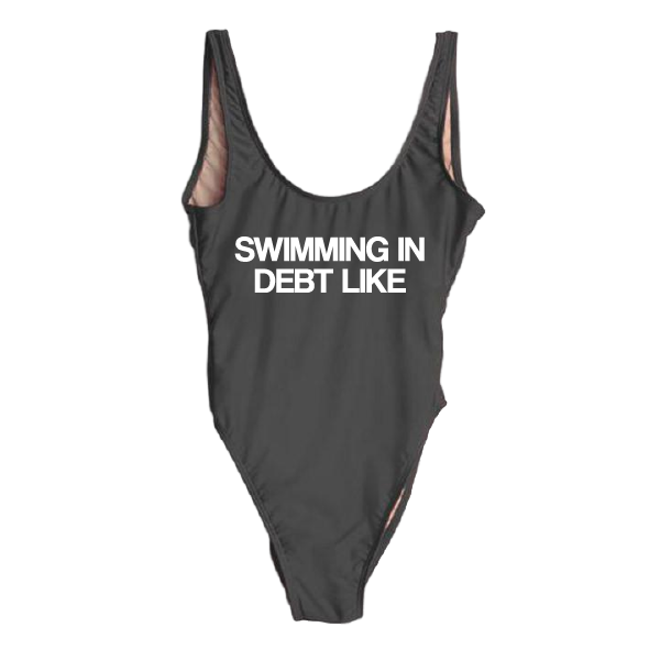 RAVESUITS Classic One Piece XS / Black Swimming In Debt Like