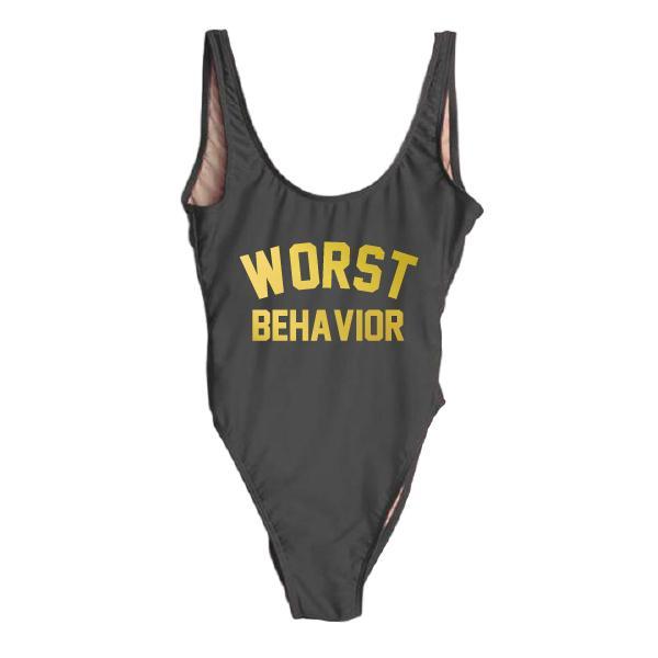 RAVESUITS Classic One Piece XS / Black Worst Behavior [GOLD]