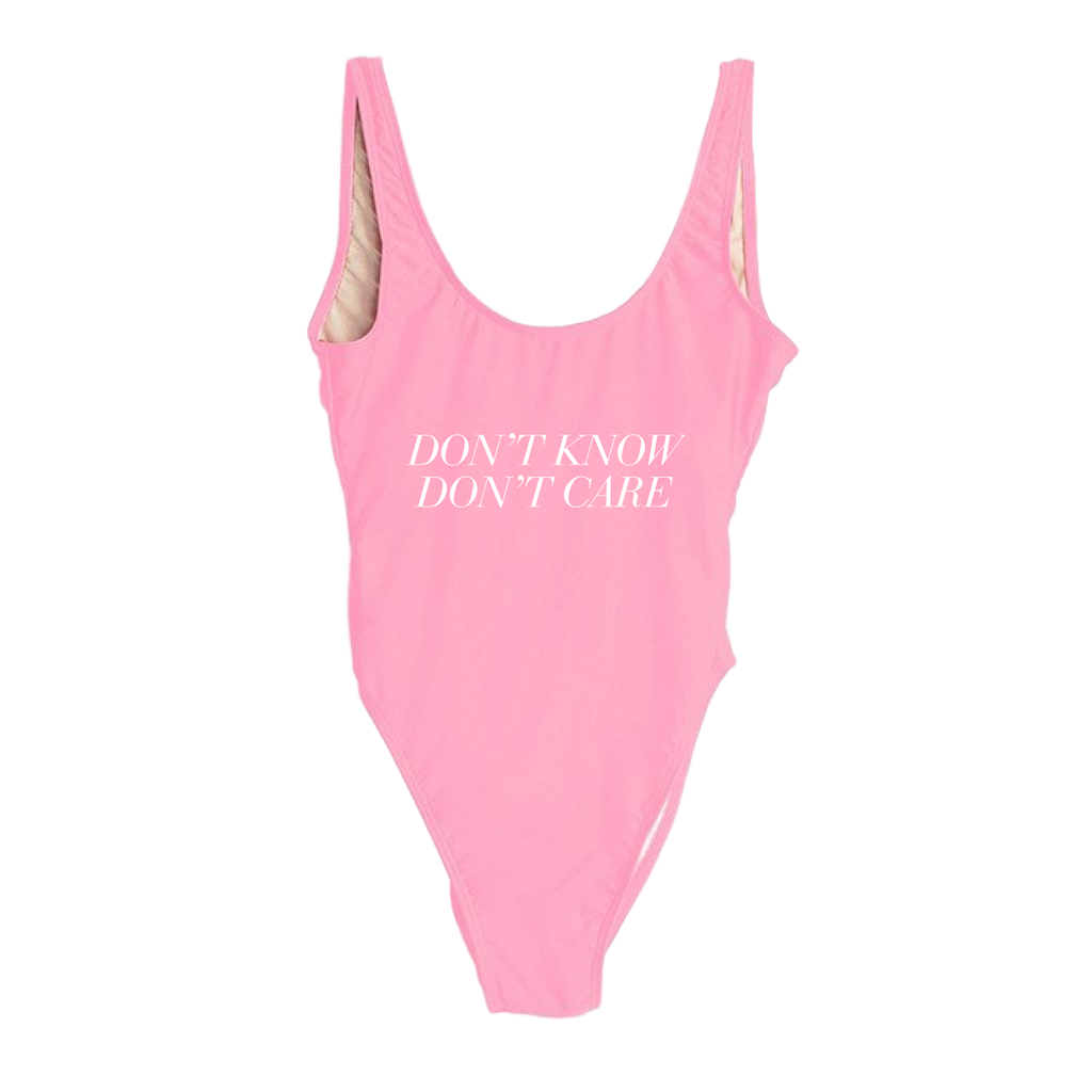 RAVESUITS Classic One Piece XS / Pink Don't Know Don't Care One Piece