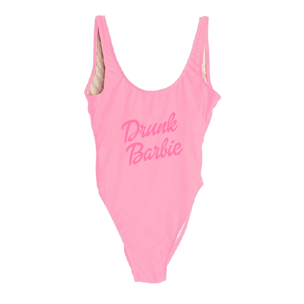 Pink barbie one piece top swimsuit