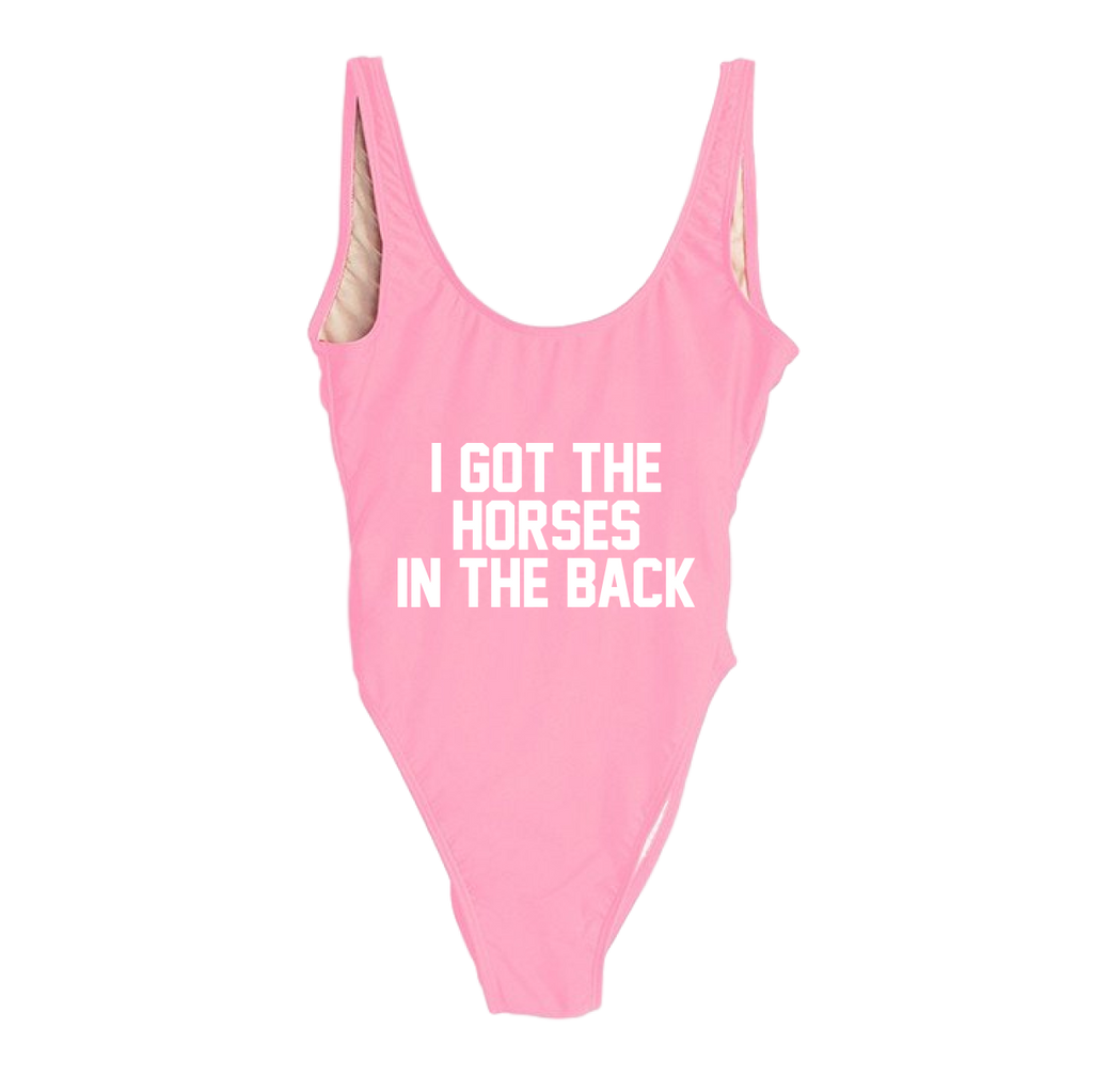 RAVESUITS Classic One Piece XS / Pink Horses In The Back One Piece