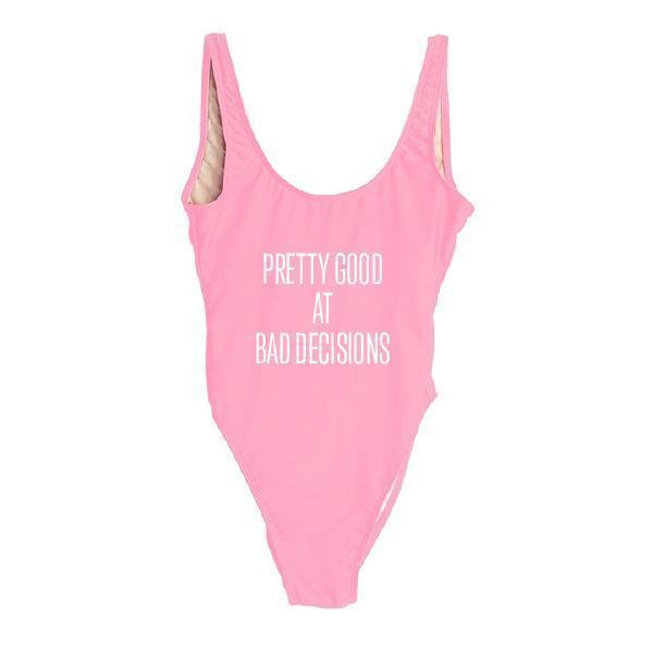 RAVESUITS Classic One Piece XS / Pink Pretty Good At Bad Decisions One Piece