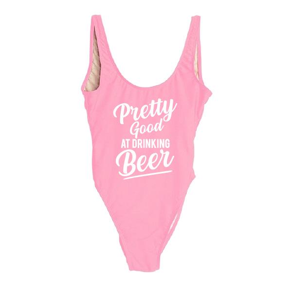 RAVESUITS Classic One Piece XS / Pink Pretty Good At Drinking Beer One Piece