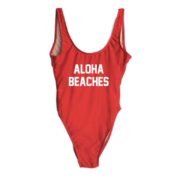 RAVESUITS Classic One Piece XS / Red Aloha Beaches One Piece