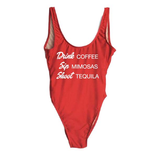 RAVESUITS Classic One Piece XS / Red Drink Sip Shoot One Piece