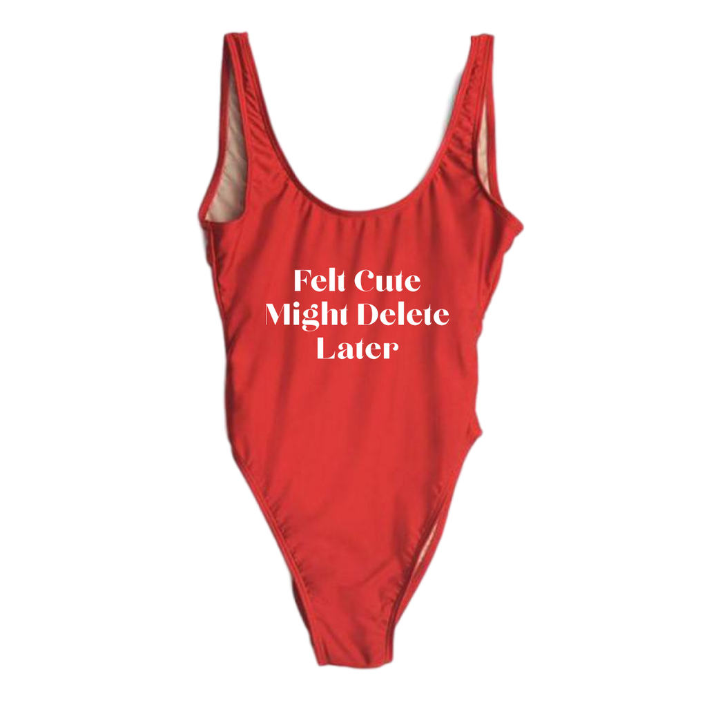 RAVESUITS Classic One Piece XS / Red Felt Cute Might Delete Later One Piece