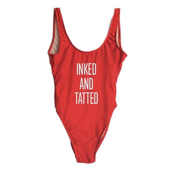 RAVESUITS Classic One Piece XS / Red Inked And Tatted One Piece