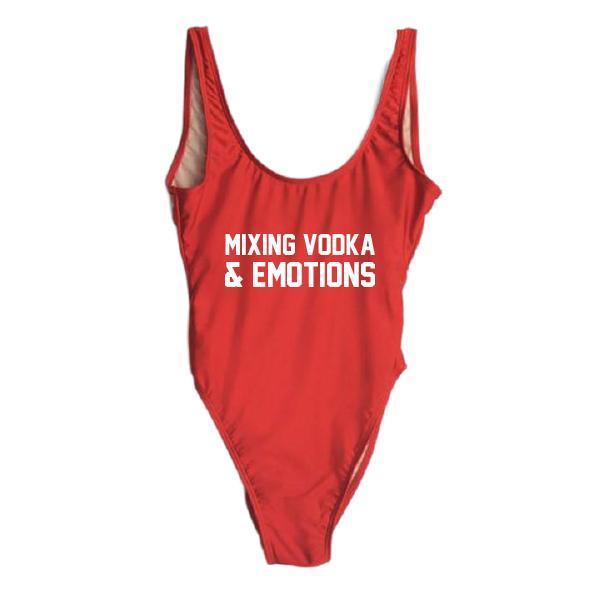 RAVESUITS Classic One Piece XS / Red Mixing Vodka & Emotions One Piece