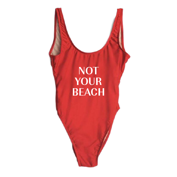 RAVESUITS Classic One Piece XS / Red Not Your Beach One Piece