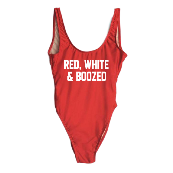 Red White Boozed One Piece 4TH OF JULY